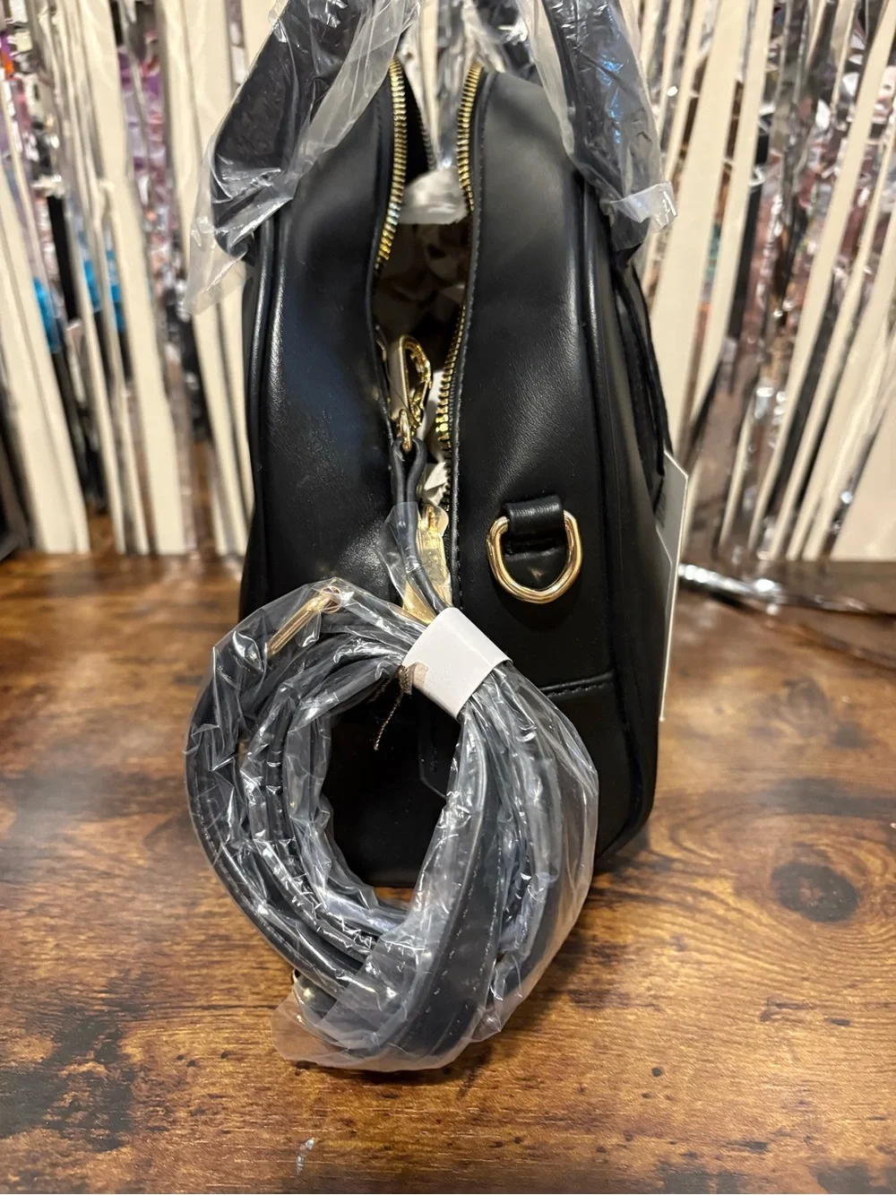 London Fog mini smooth PU satchel